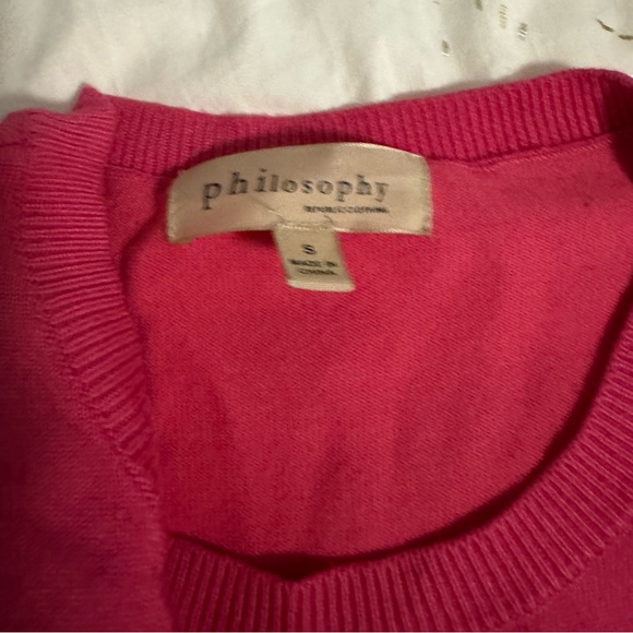 PHILOSOPHY pink sweatshirt with gold cuffs 💞 - Picture 9 of 10